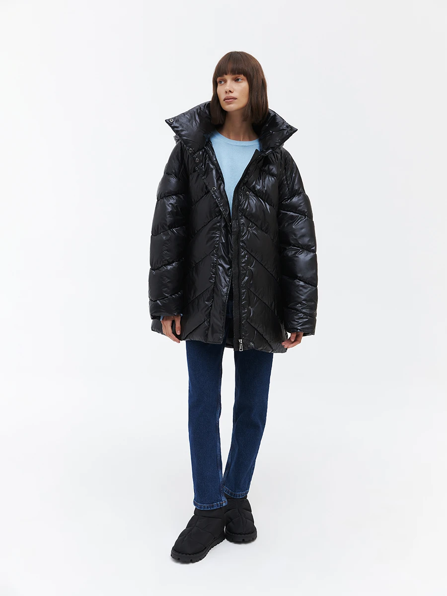 Стеганая oversize куртка