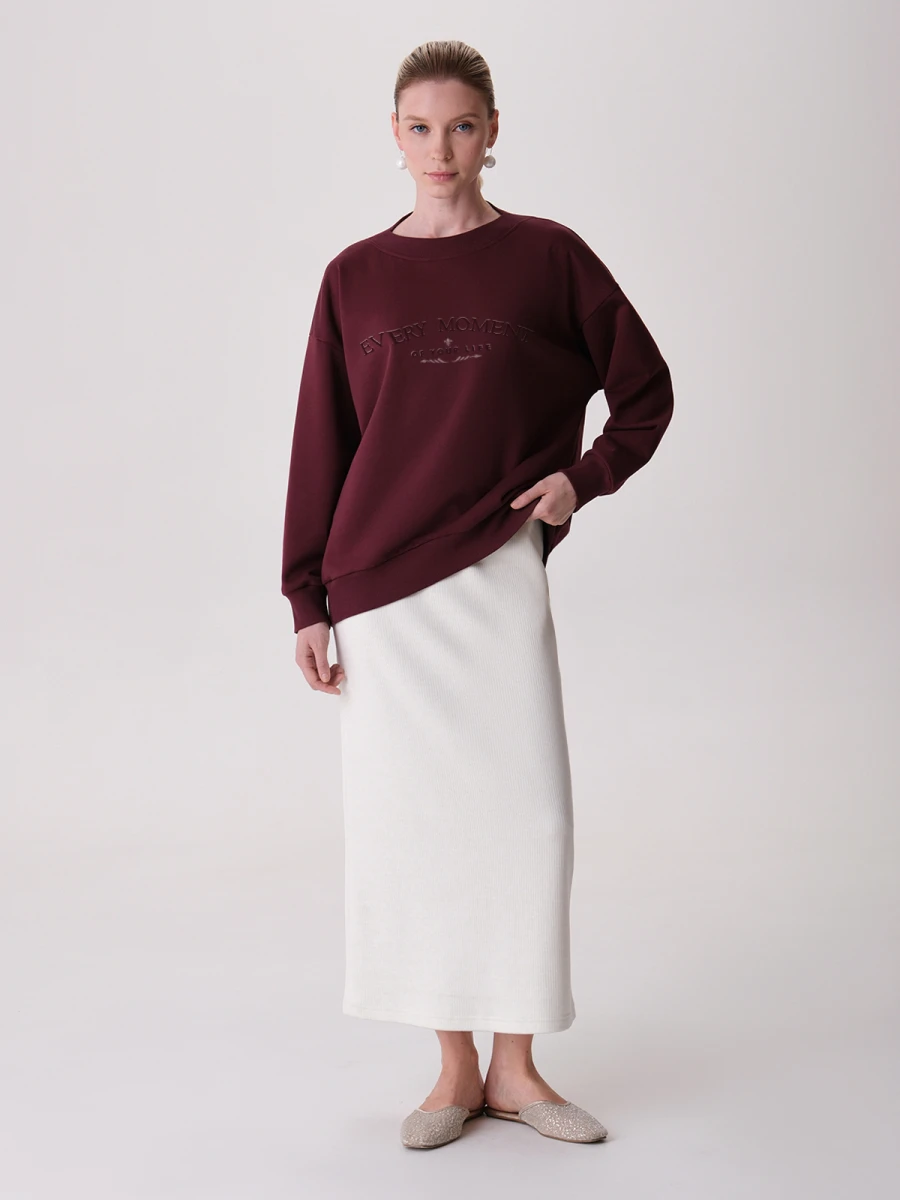 Oversize свитшот с принтом